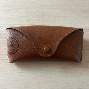 Ray-Ban Brown Leather Sunglasses Case